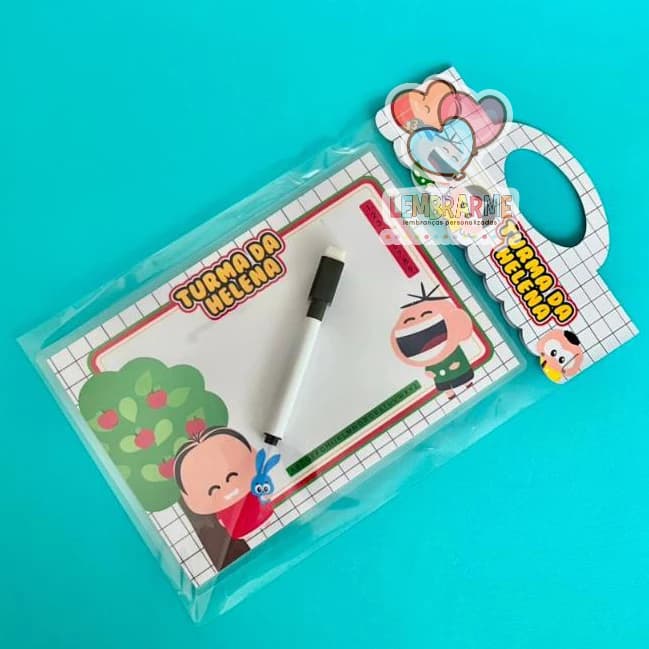 10 Lousa Mágica Turma  3 em 1 Lembrancinha Personalizada - Fazemos todos os temas