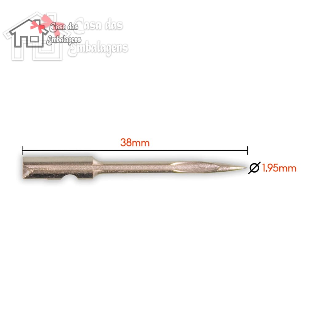 Agulha para Pistola de Tag 38mm x 1,95mm – Reposição para Máquina de Precificação