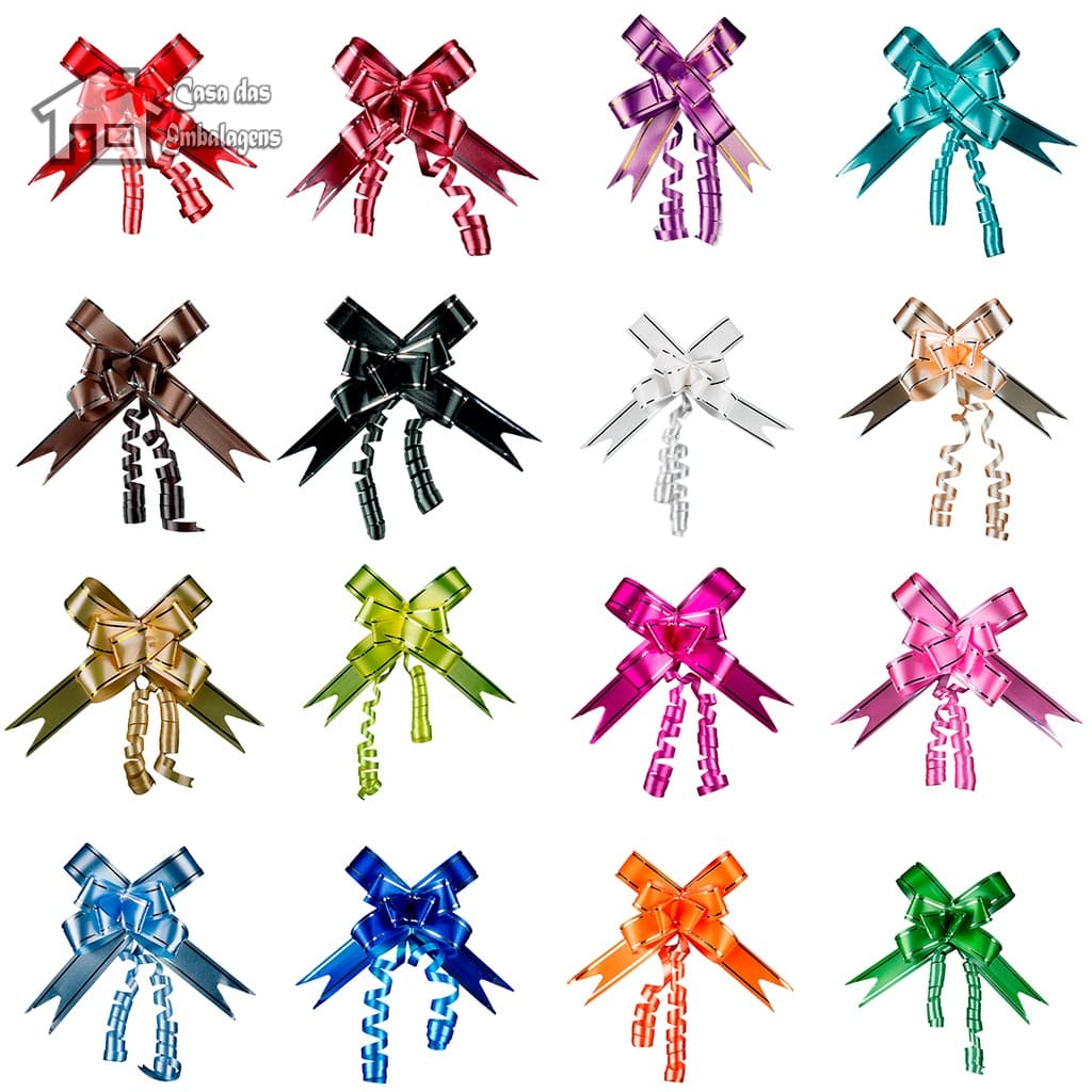 Laços Decorativos para Presentes 1,2x25cm – 50 Unidades | Ideal para Embalagens e Festas
