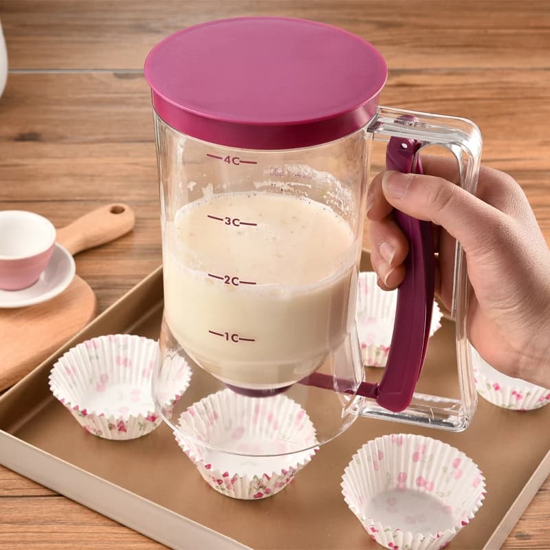 Dispenser Dosador De Massas Para Cupcake Panquecas Bolo 900ml Cozinha Doces Açucar Festas Casa