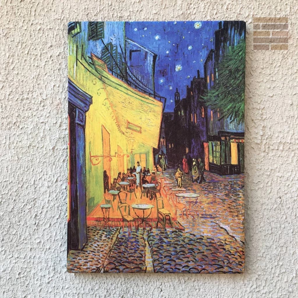 Quadro Terraço do café a noite Van Gogh Obras de artes Tela Acetinada