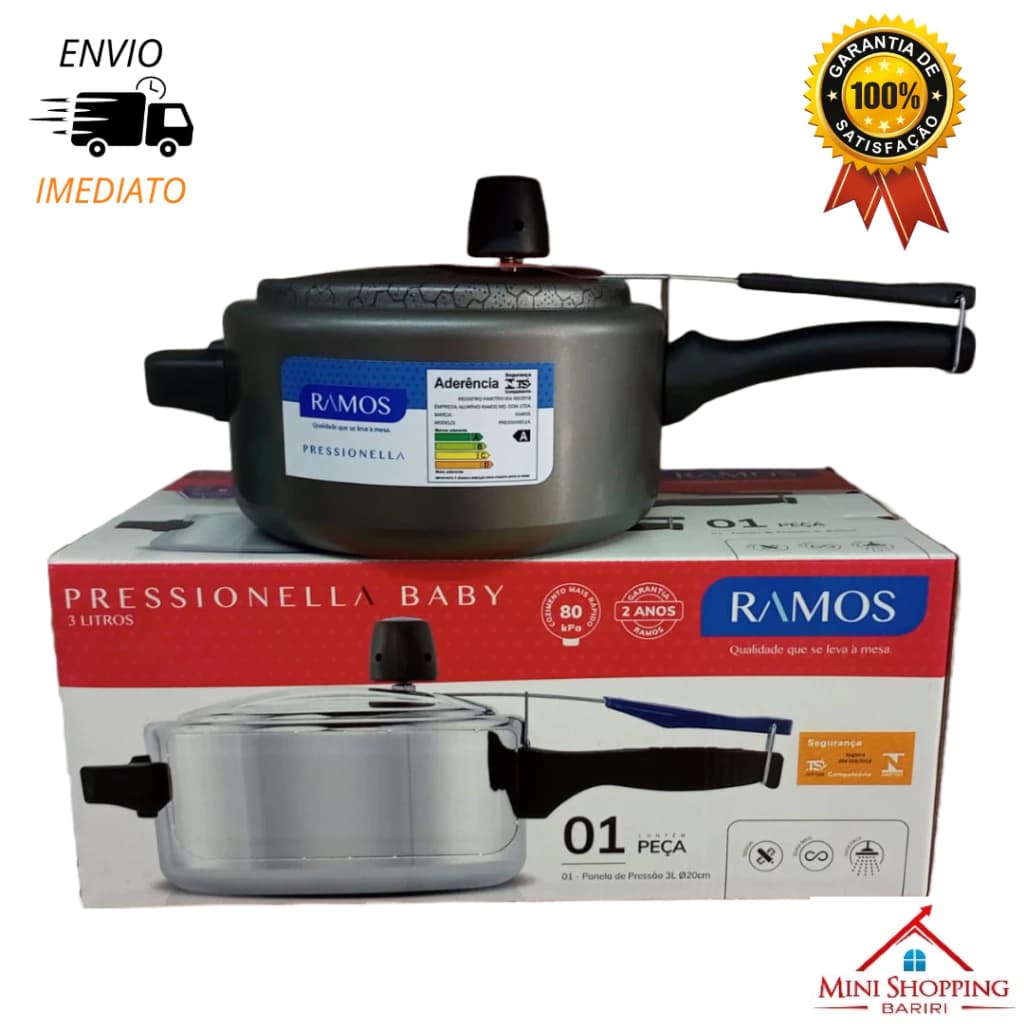 Panela de Pressão Antiaderente 2 Litros 3 Litros Ramos