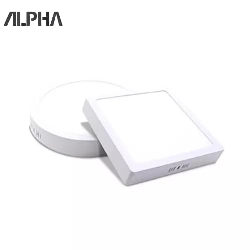 Luminária Painel Plafon Led 18W Quadrado Redondo Alumínio Sobrepor