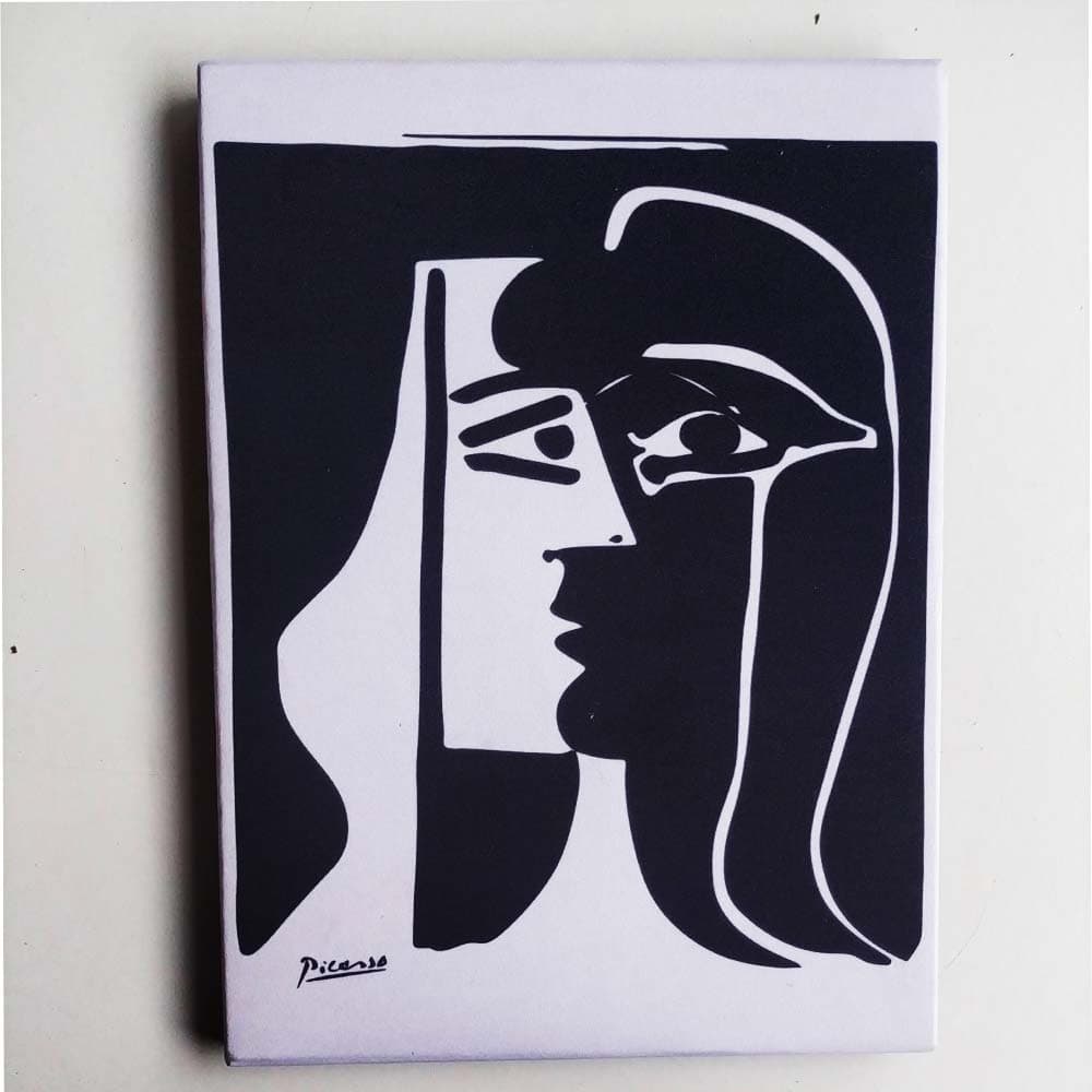 Quadro tela Pablo Picasso O beijo the kiss preto e branco