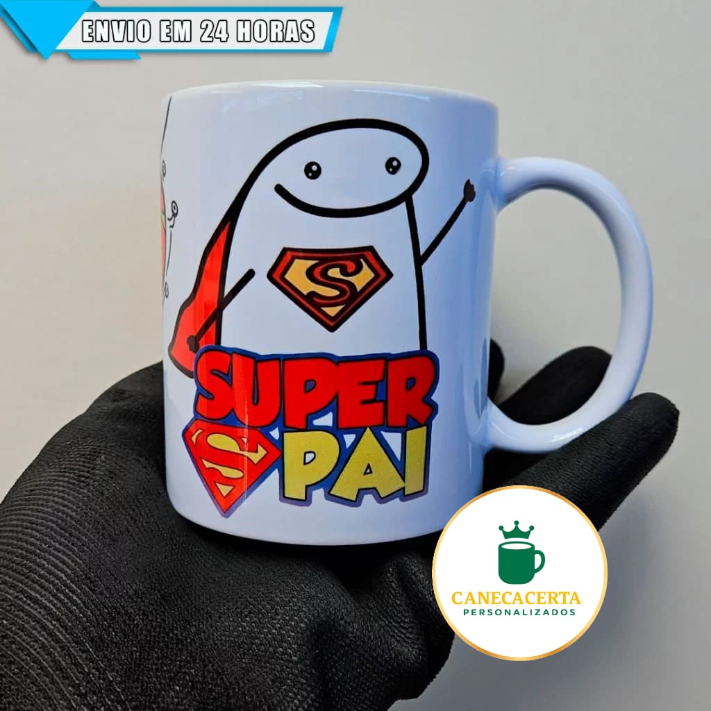 Caneca Super Pai Presente Criativo para Dia dos Pais ou Aniversário