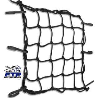 Rede Redinha Elástica Aranha Para Capacete Moto Preta 35x35