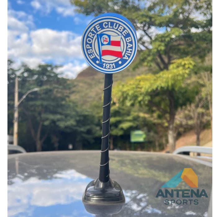 Ponteira Enfeite de Antena Bahia - Escudo Bahia - Tricolor - Bahêa - Baêa - Carro e Moto