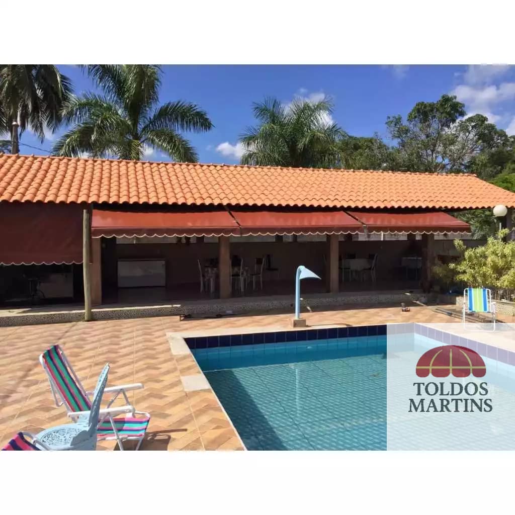 Toldo retrátil Cortina Lona PVC Impermeavel Varanda 300 x 200 *Leia o anuncio*