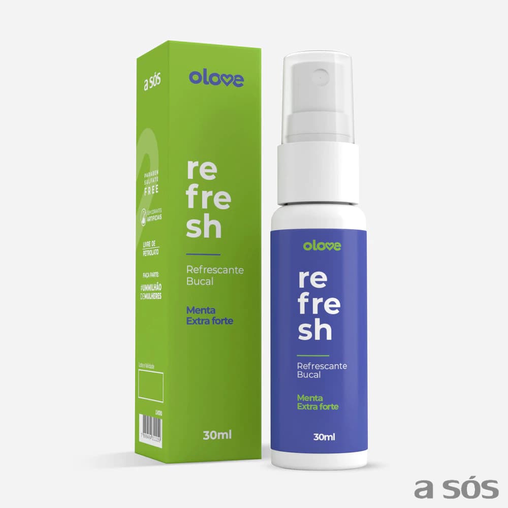 Spray Bucal Refrescante Extra Forte Menta Hálito Fresco | Olove Refresh - 30ml