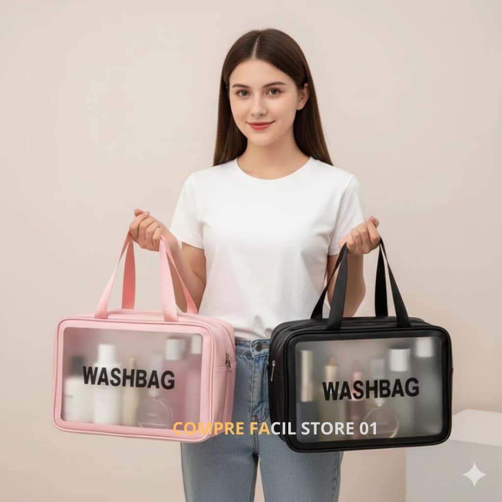 Necessaire Organizadora Com Alça Viagem Trabalho Faculdade Escolar Qualidade Premium - Sortida