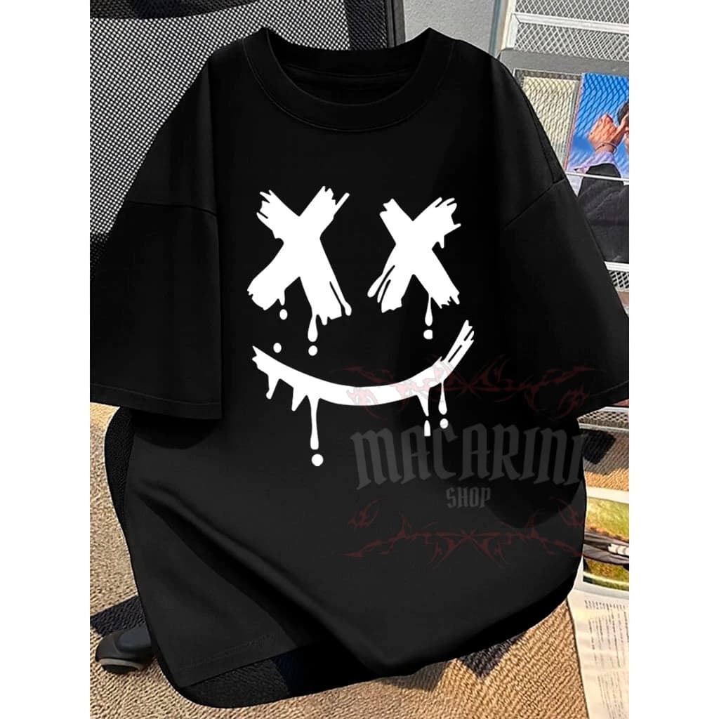 Camiseta  Smile Derretido Streetwear Camisa Unissex 100% Algodão Lançamento - Envio Rápido