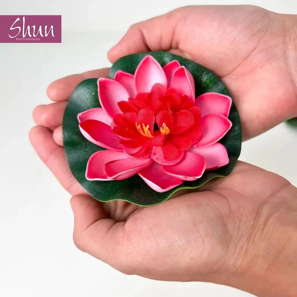 Kit de 6 e 12 Flor de Lótus Artificial Plantas Flutuantes De Lirios Decorativos - OP802674 P