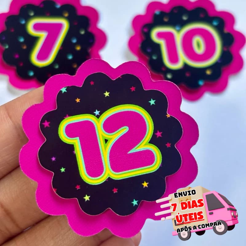 APLIQUE  ESCALOPE PERSONALIZADO - NEON
