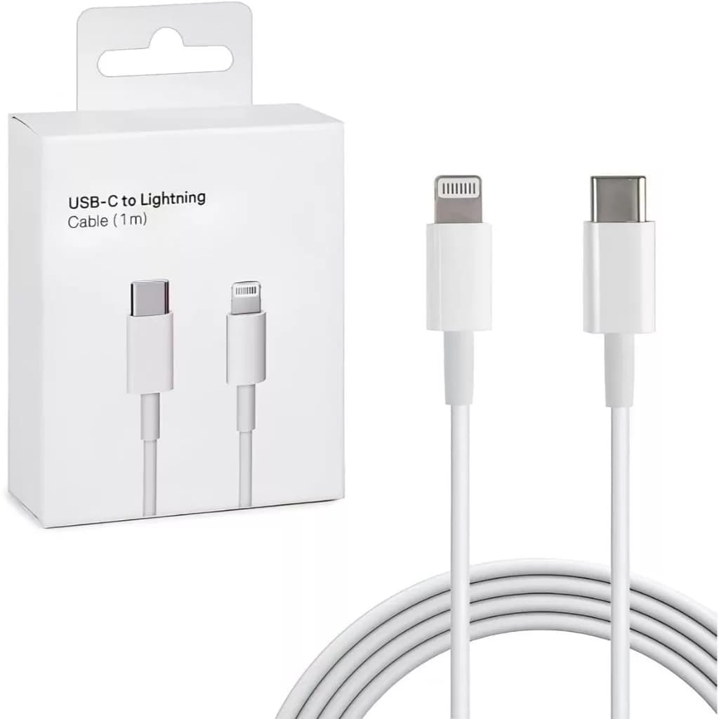 Cabo USB-C Lightning Turbo Comprimento de 1,m  Trançado em Nylon Branco