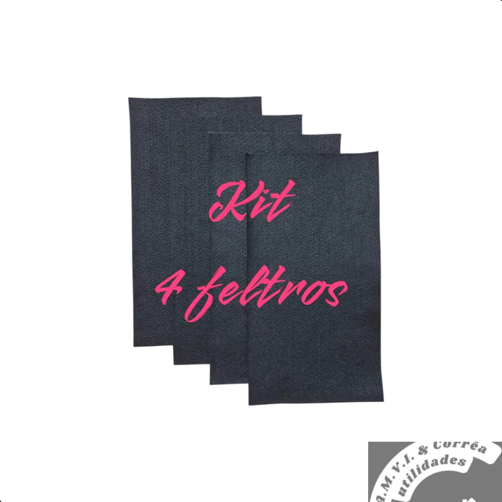 Kit 4 Feltros Placas Auto Adesivas P/ Pé De Cadeira E Moveis