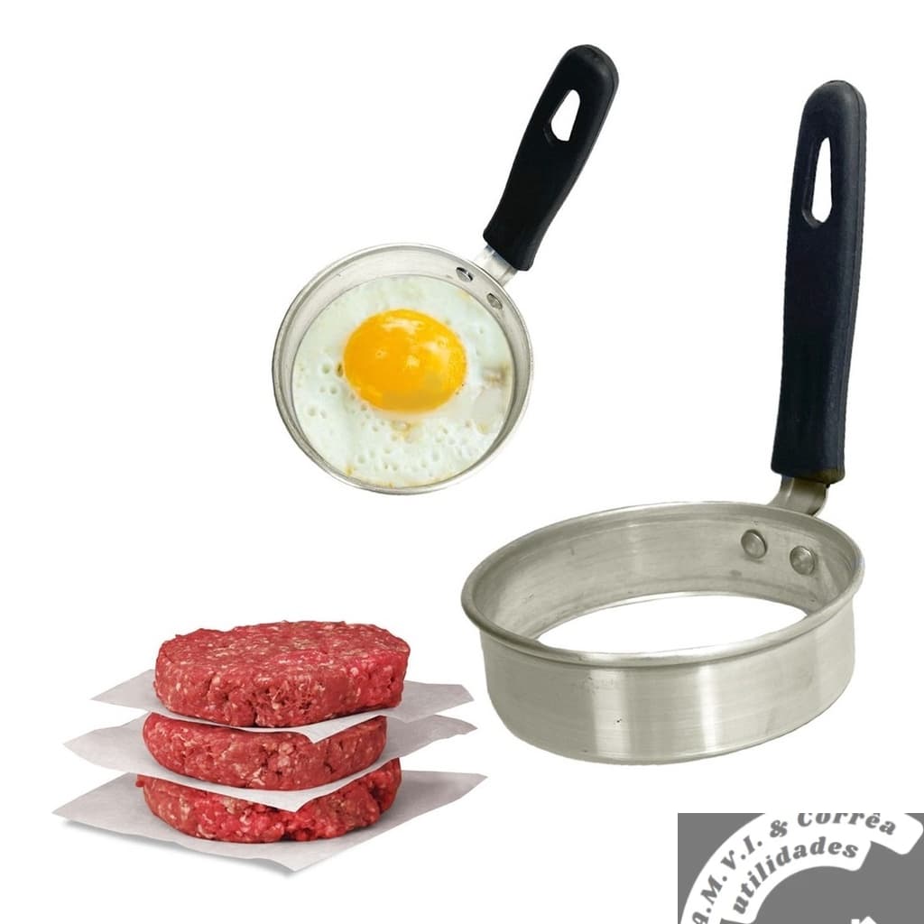 Modelador Forma Para fritar ovo moldar hamburguer tapioca panqueca em aço inox com cabo
