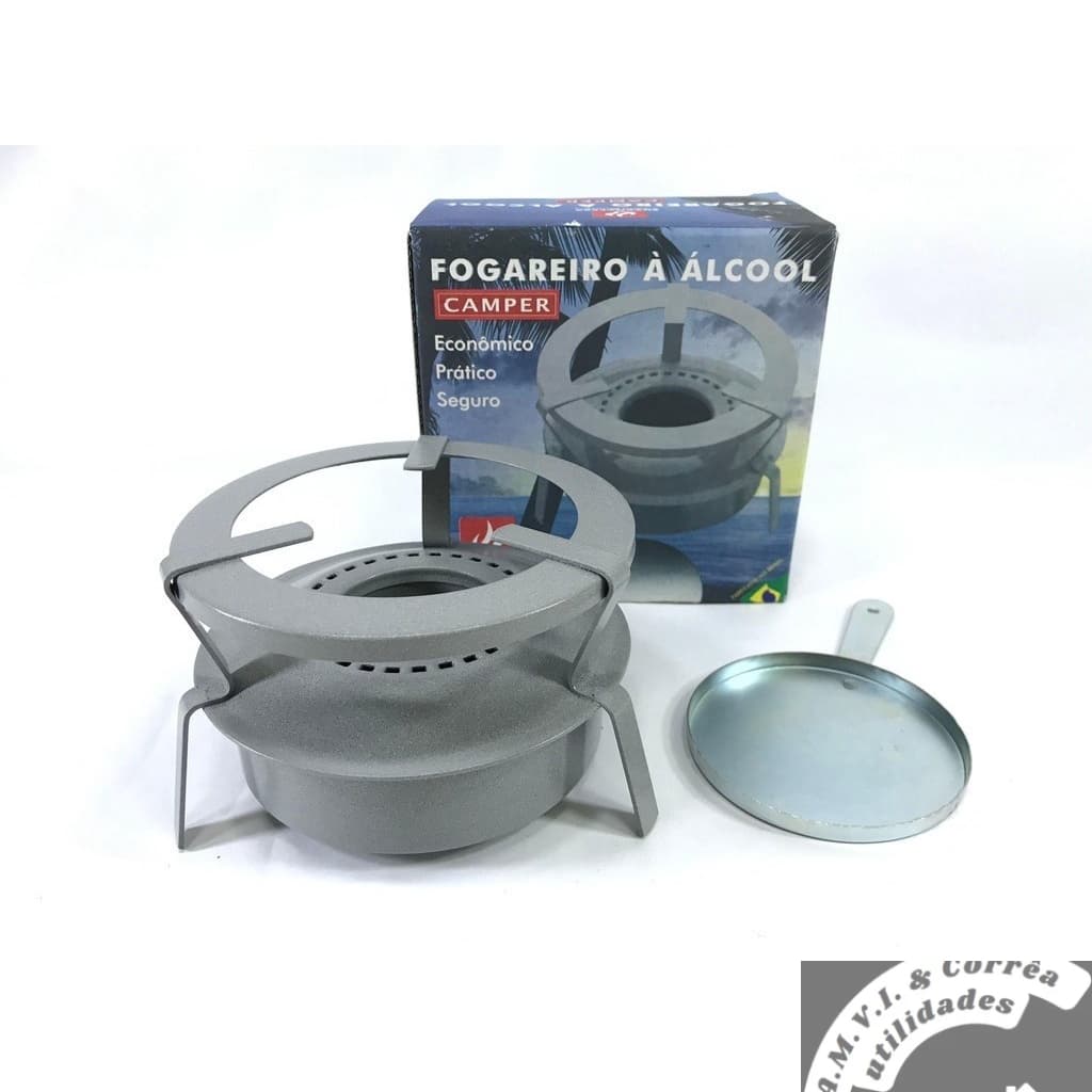 Fogão Portátil Espiriteira A Álcool para Camping e pesca Fogareiro Fácil