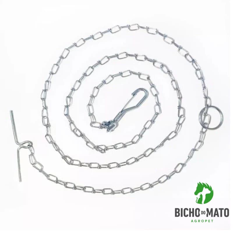 Corrente Galvanizada Resistente de 1,5M para Cães e Gatos - Segurança e Durabilidade
