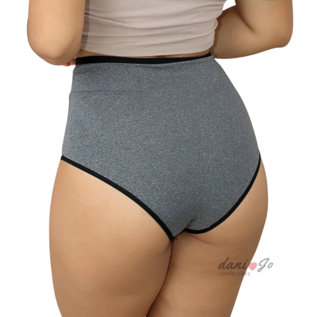 Kit com 3 Calcinhas Cinta Modeladora Cós Alto Confortável Calcinha Plus Size Cós Alto Segura Barriga