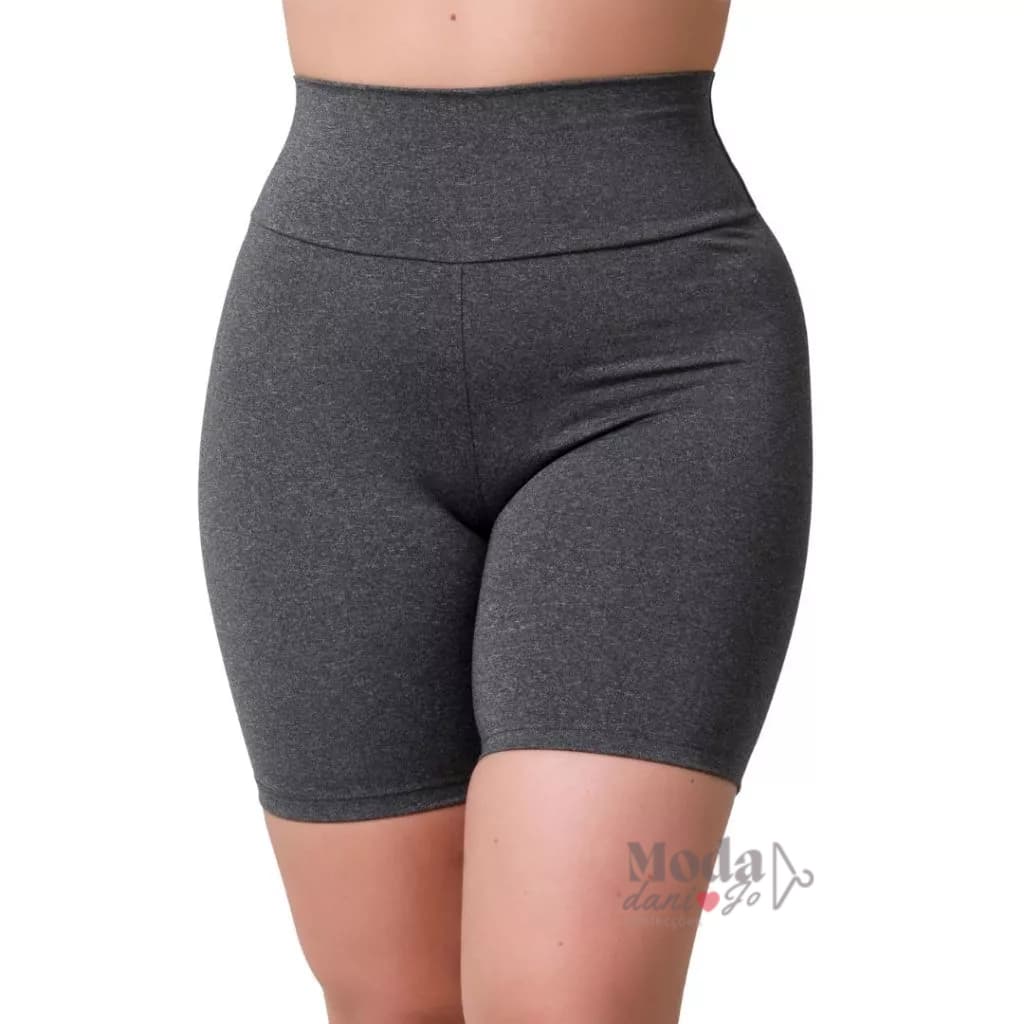 Short de Academia Feminino Cintura Alta Reforçado Confortável  Conforto Zero Transparência Fitness