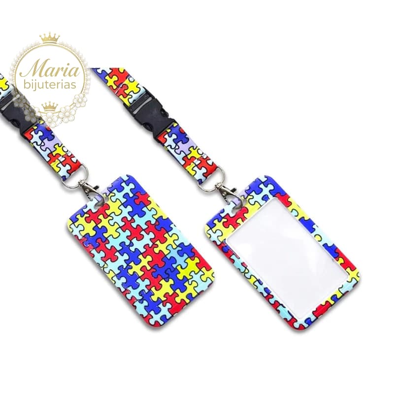 1/3/6 Cordão Autismo com Porta Crachá Identificação Autista Personalizado