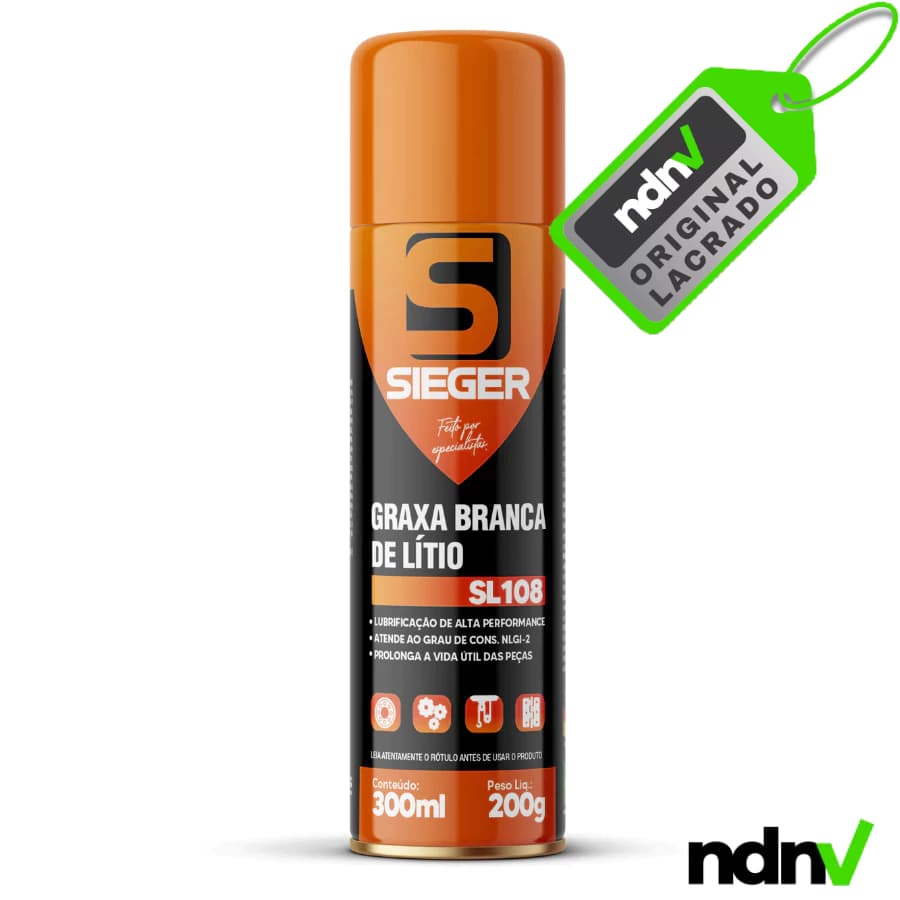 Graxa Branca de Lítio SL108 – Spray 300ml/ 200g – Sieger