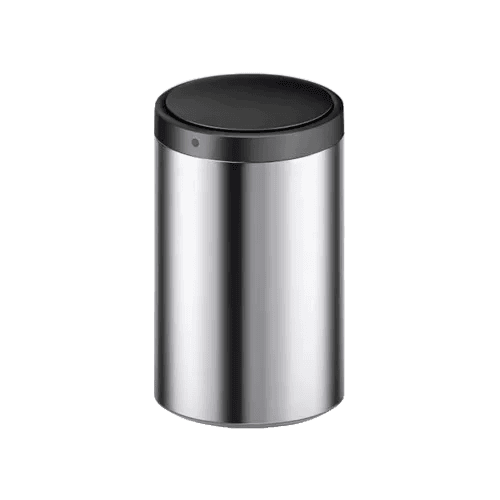 Lixeira Sensor Automatica Redonda Capacidade 40 Litros Inox Aco Descarte Inteligente