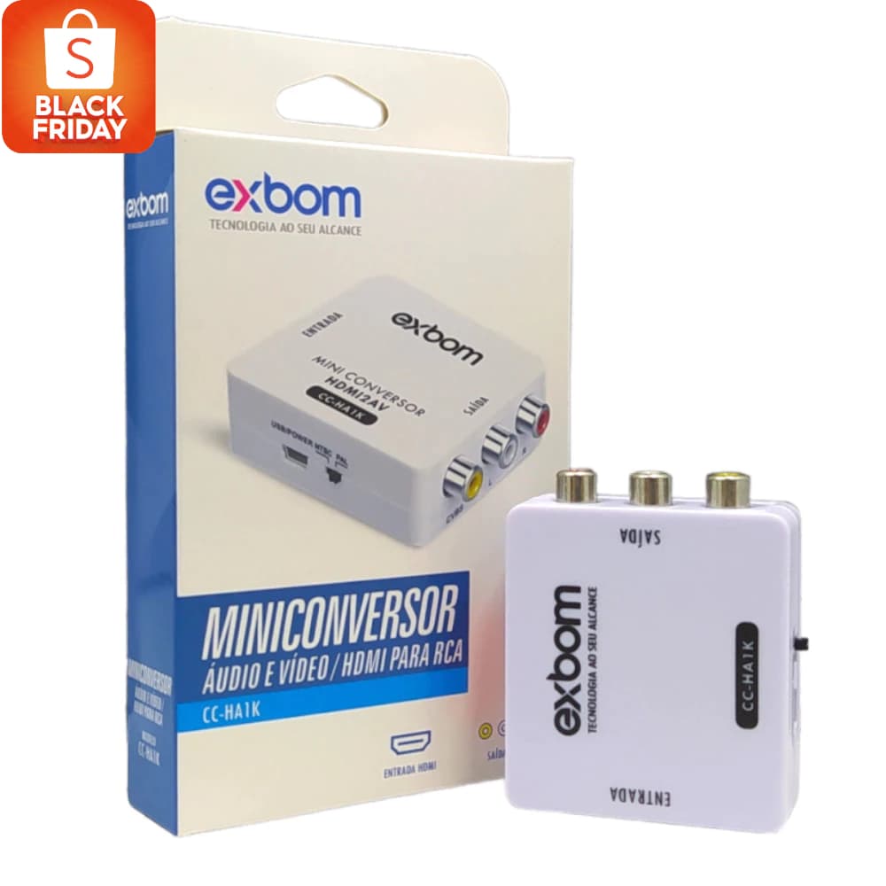 Conversor Adaptador HDMI para RCA Exbom