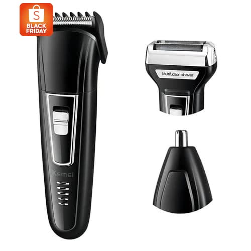 Maquininha de Fazer Barba, Cabelo, Nariz, Orelha e Nuca Top – Cor Preto, Cuidados Completos
