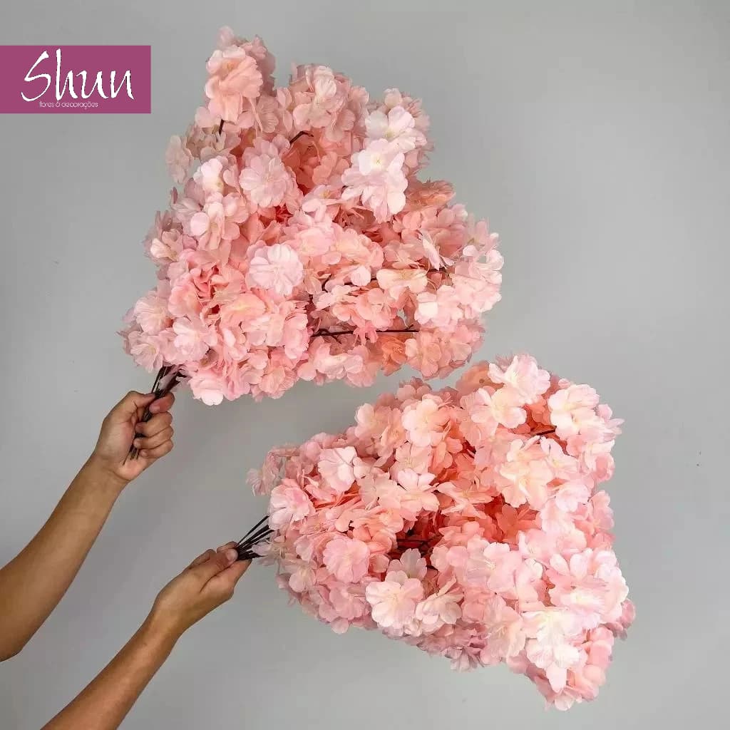 Kit de 10 a 40 Flores 45cm Flor Cerejeira artificial Decoração Casamento, Eventos e Casa - A-520 SALMÂO