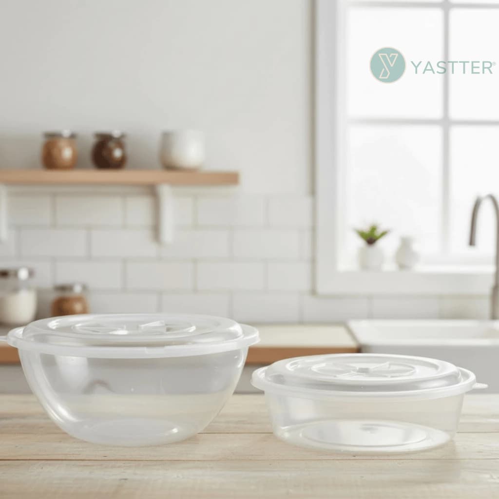 1 ou 2 Peças Saladeira e Torteira Transparente | Servir, Armazenar e Decoração