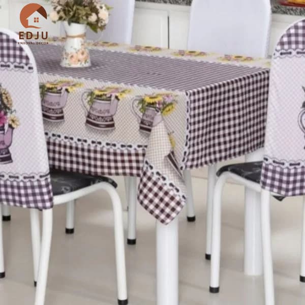 Toalha de Mesa Oxford Estampada 8 Lugares 2,50 x 1,40 Cozinha/Jantar