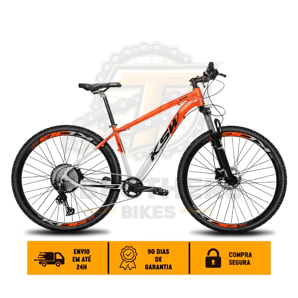 Bicicleta Aro 29 KSW XLT 100 / 200 1x12 Velocidades Freios a Disco Kit GTA para Trilhas Iniciantes