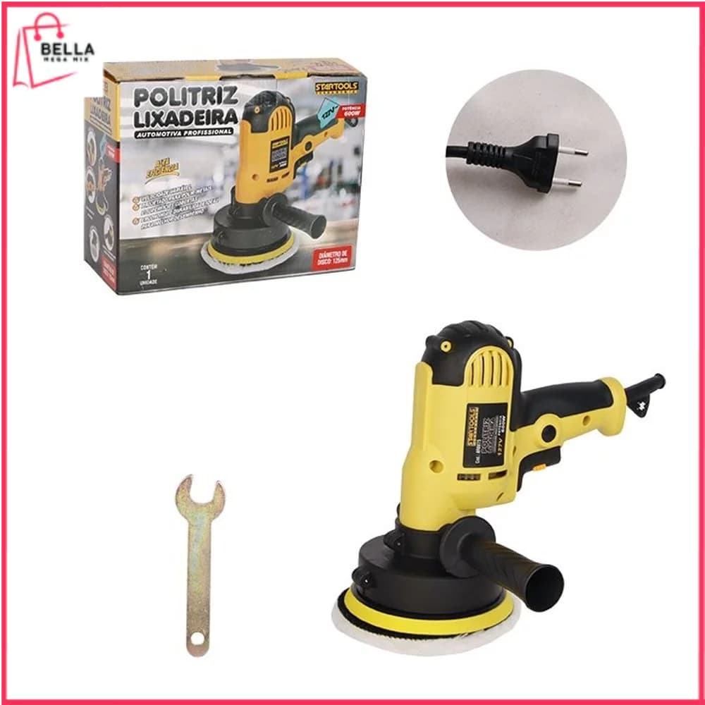 Politriz e Lixadeira Automotiva Profissional 127V (600W) RPM:0-3800r/min