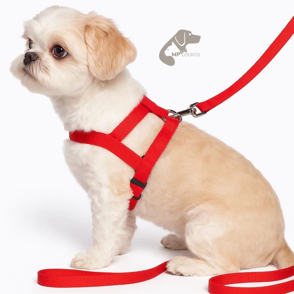 Peitoral para Cachorro com Guia Reforçada | Ajustável e Confortável | Ideal para Passeios Seguros