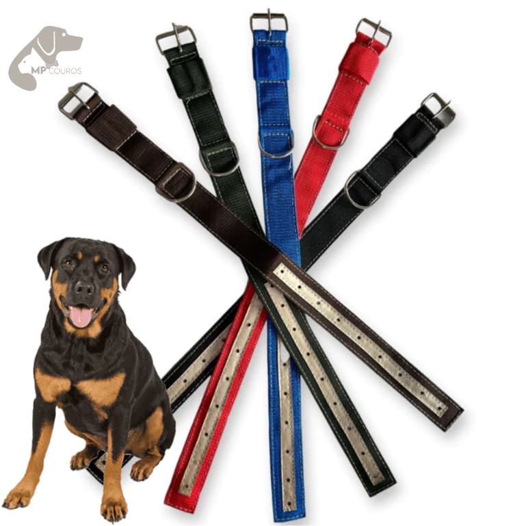 Coleira Reforçada para Cães de Grande Porte Super Resistente Ajustável e Ideal para Passeios pitbull