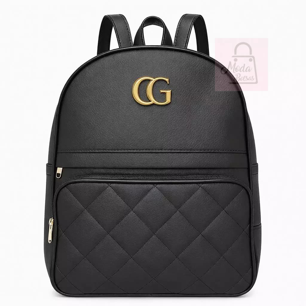 Mochila Feminina Reforçada Couro Sintético Grande Espaçosa Escolar Dia a Dia Viagem Passeio