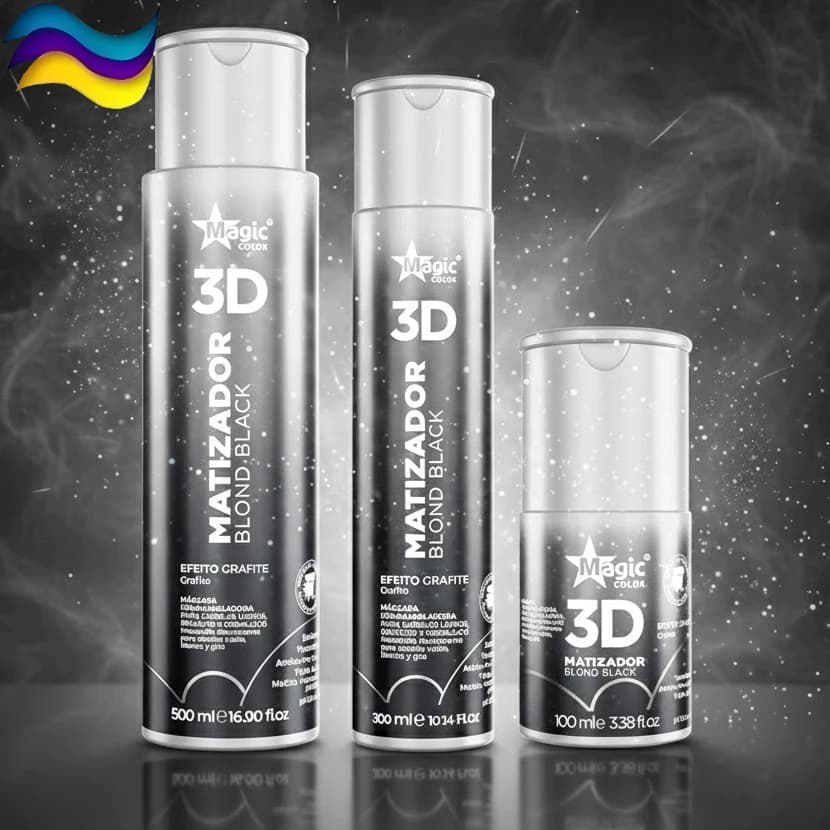 Magic Color Matizador 3D Blond Black Efeito Grafite Máscara Desamareladora Cabelo Descolorido