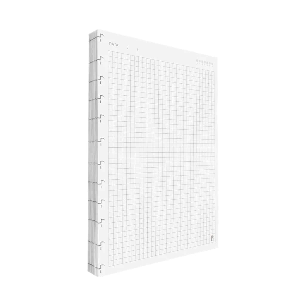 Refil Caderno Discos Inteligente Quadriculado 90g 80 Folhas