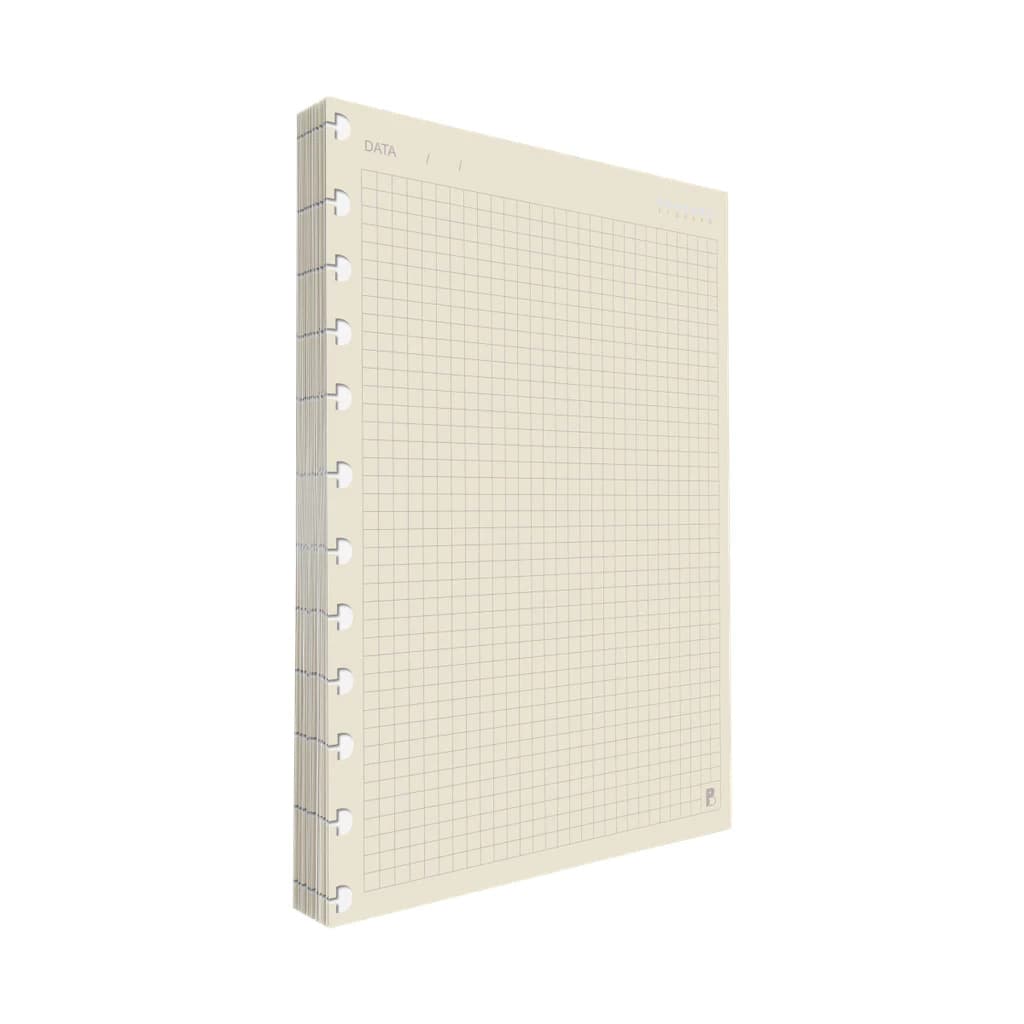Refil Caderno Discos Inteligente Quadriculado 90g 80 Folhas