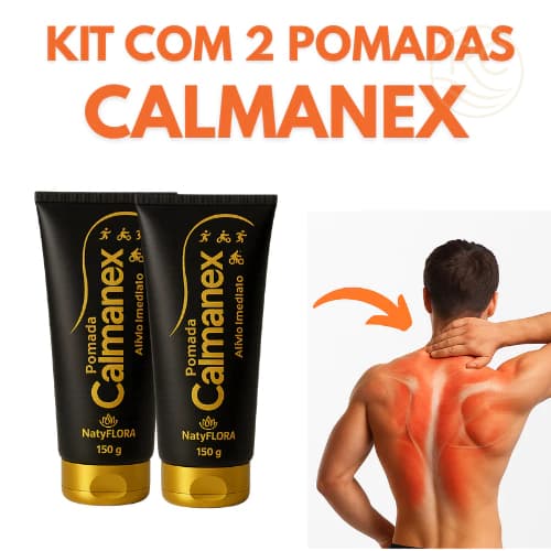 Kit 2 Pomadas Massageadora Calmanex NatyFlora – Arnica, Mentol e Cânfora para Dores Musculares
