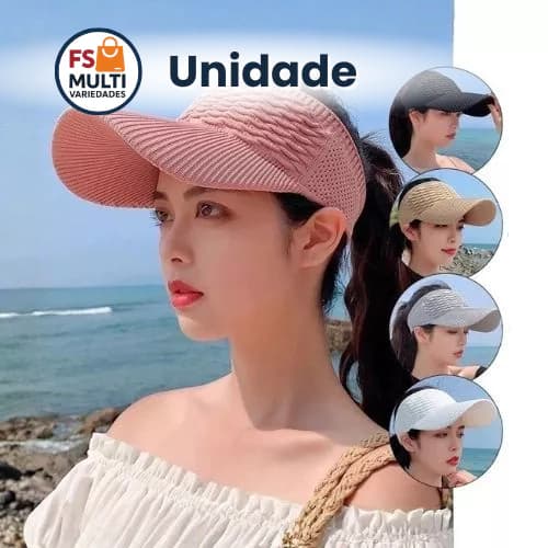 Viseira Tecido Anti-UV Proteção ao Sol Corrida Caminhada Esporte Ajustável