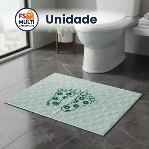 Tapete Banheiro Piso Toalha – Felpudo Estampado Tapete Pezinho