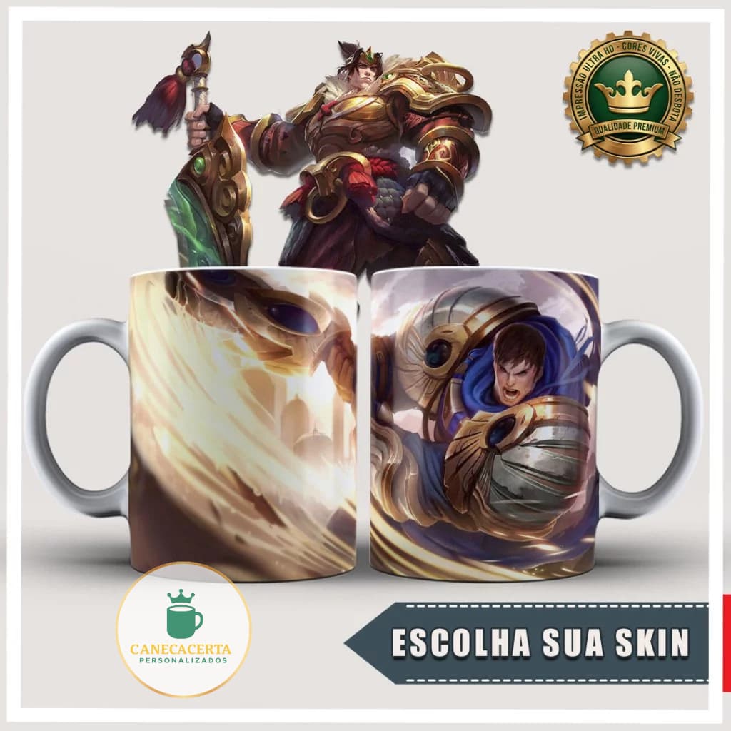Caneca Garen Vários Modelos Jogo League Of Legends Caneca Gamer