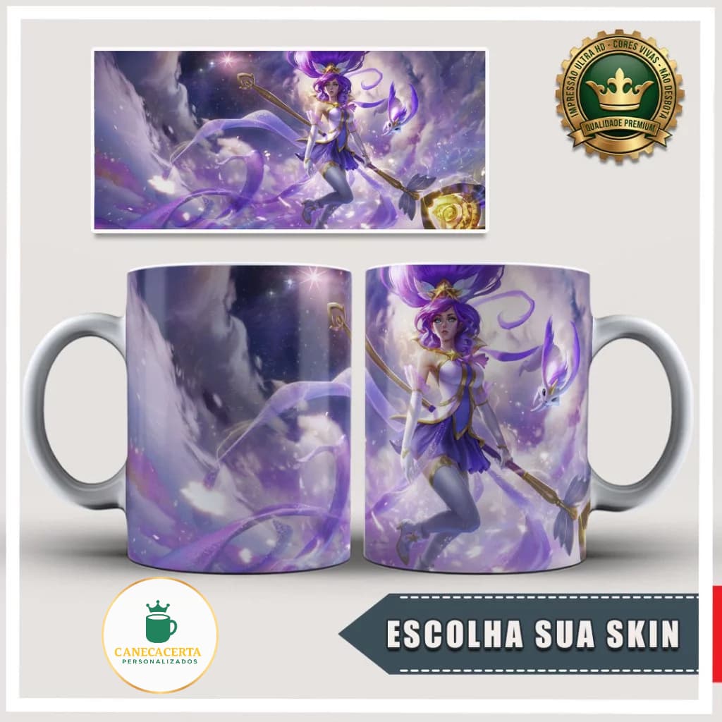 Caneca Janna Todas Skins Jogo League Of Legends Caneca Gamer