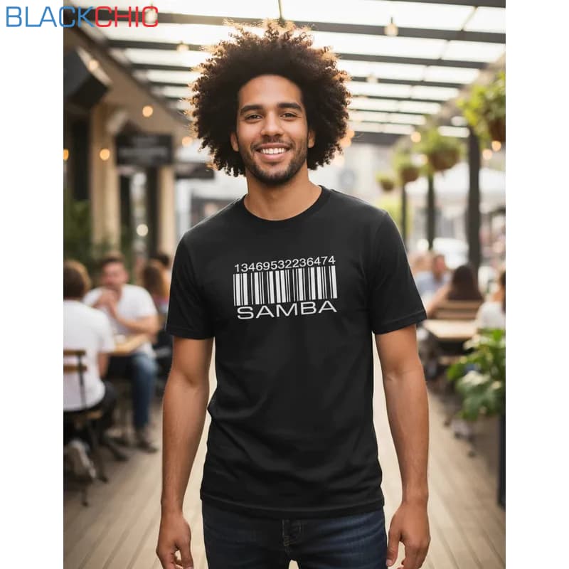 Camiseta Masculina Código Samba Estampa Sambista Algodão Manga Curta Casual Confortável P M G GG