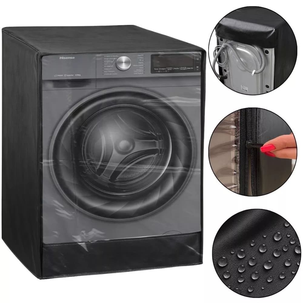 Capa Lava e Seca Hisense 13kg Protetora Impermeavel Resistente Reforçada Sol Chuva Poeira