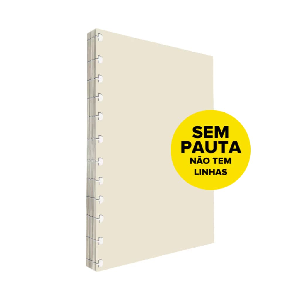 Refil Caderno Discos Inteligente Sem Pauta 90g 80 Folhas