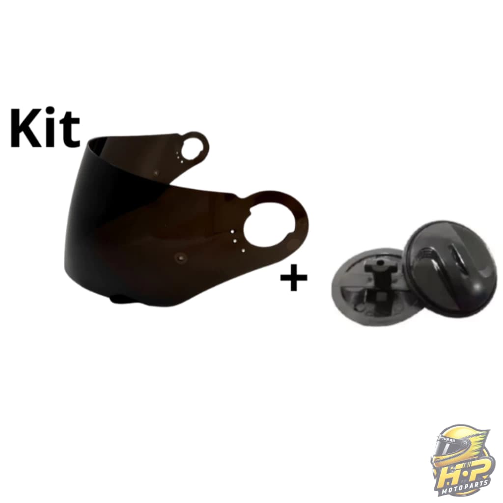 KIT VISEIRA FUME + 1 PAR REPARO COMPATÍVEL C/ CAPACETE LIBERTY 4 PRO TORK