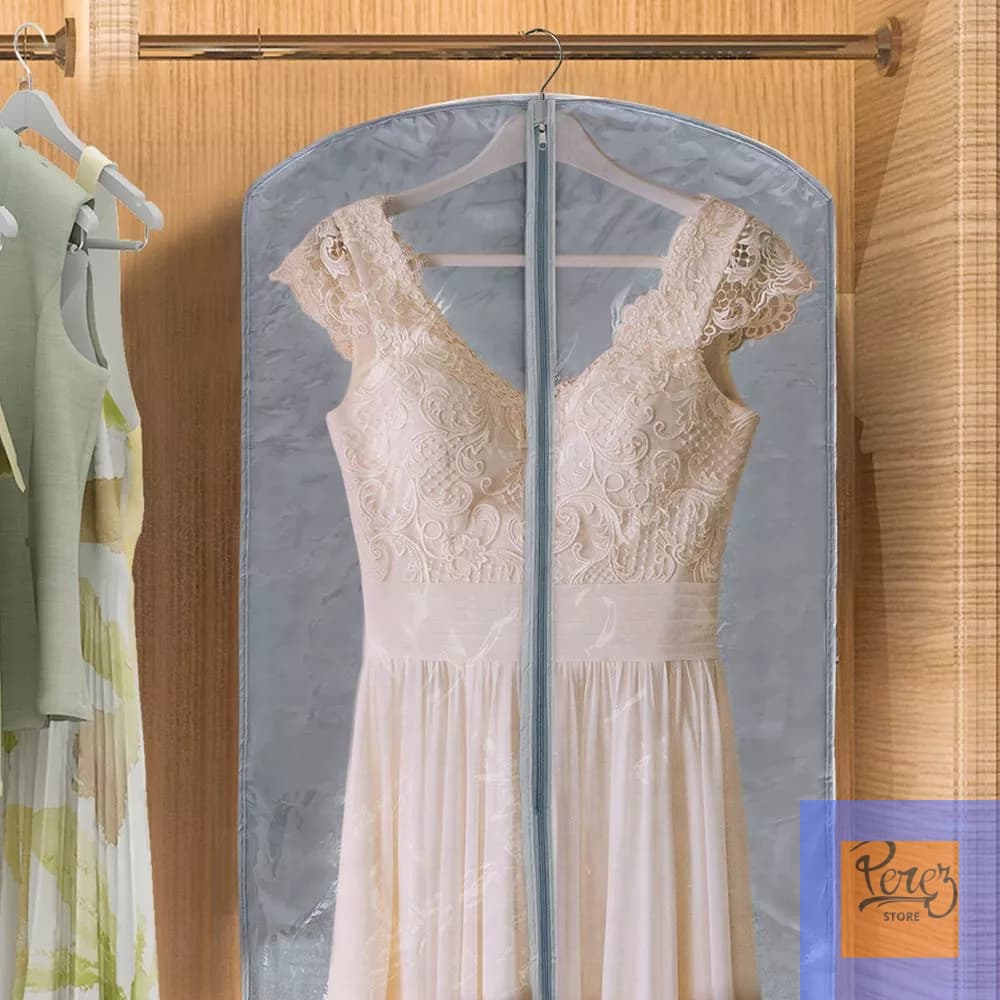 Capa Protetora Para Roupa Vestido e Terno Proteção Total 60x130cm - Frente em Cristal Transparente